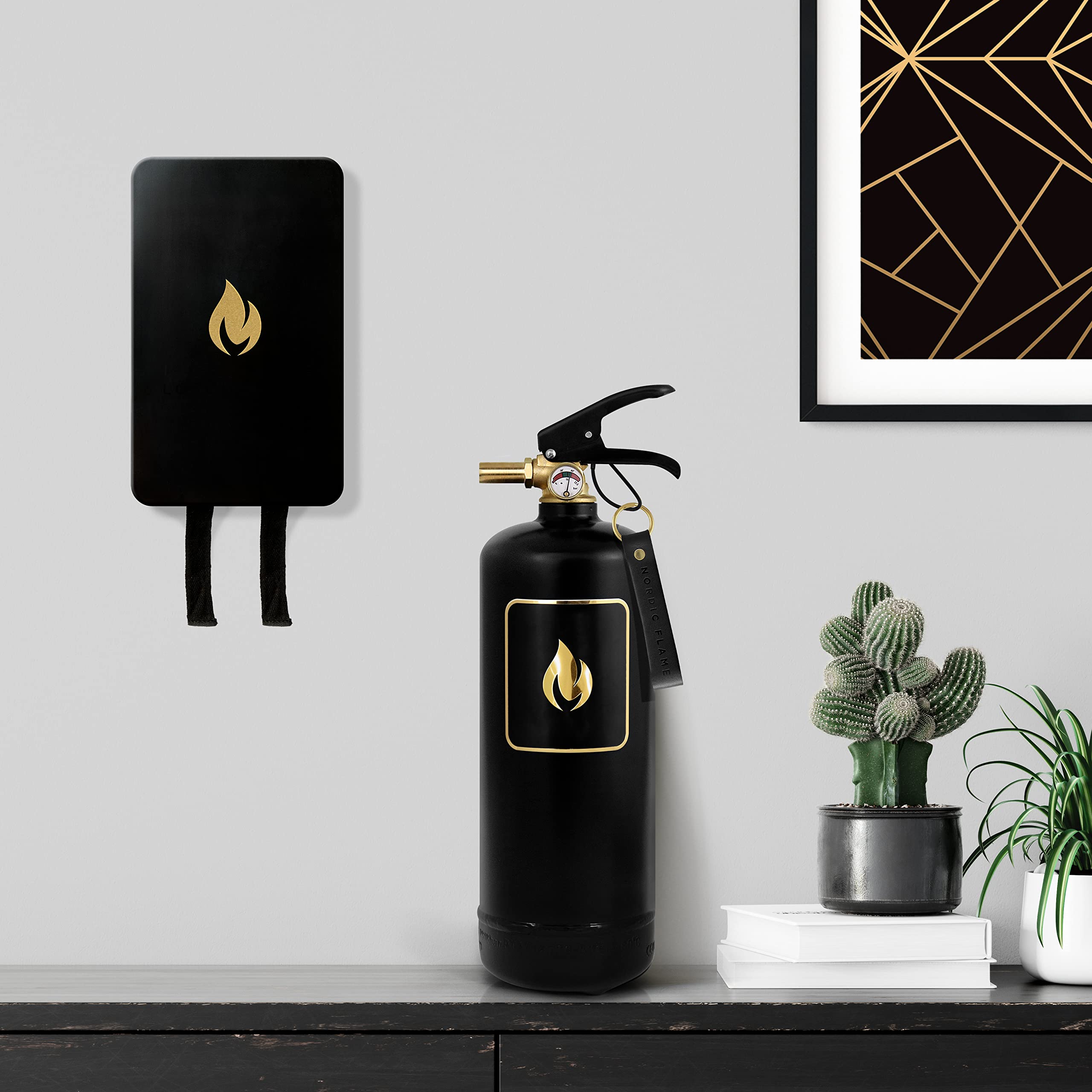 Nordic Flame Fire Extinguisher Black/Gold 2 kg N141 : Amazon.de